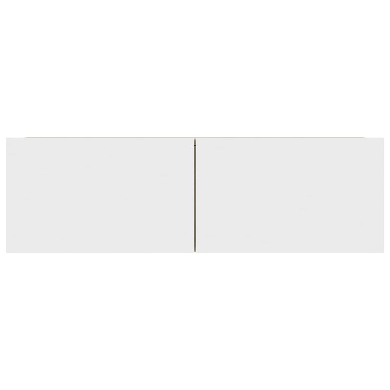 Dealsmate  TV Cabinet White and Sonoma Oak 100x30x30 cm Chipboard
