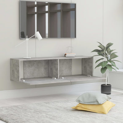 Dealsmate  TV Cabinet Concrete Grey 120x30x30 cm Engineered Wood