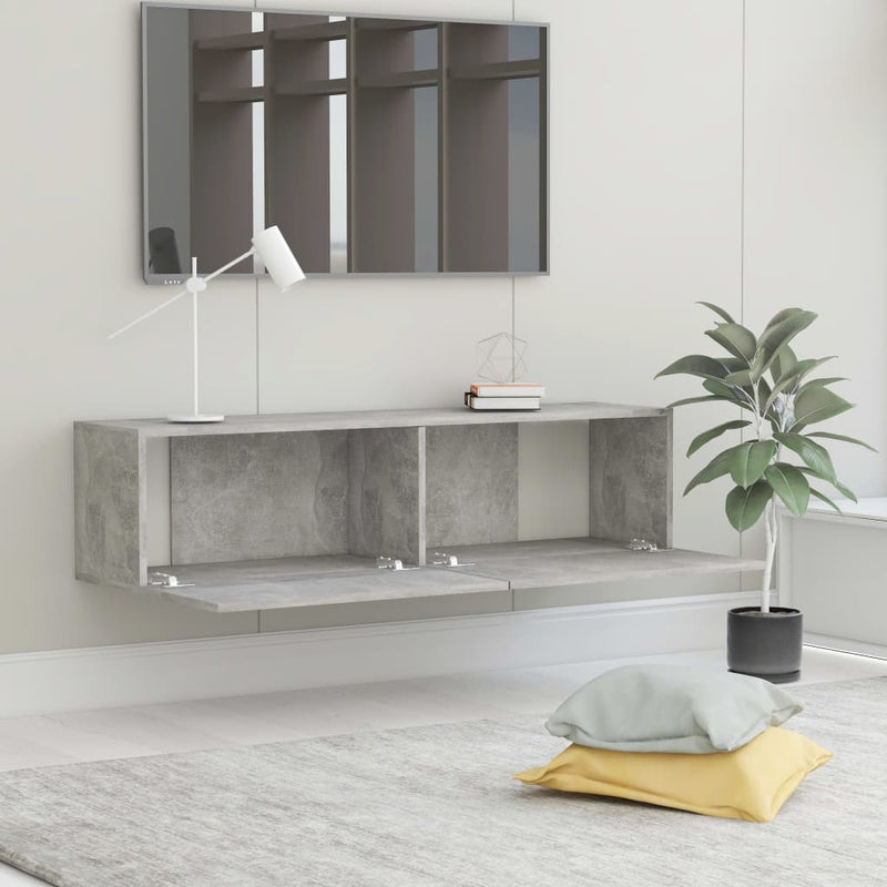 Dealsmate  TV Cabinet Concrete Grey 120x30x30 cm Engineered Wood