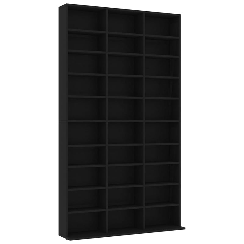 Dealsmate  CD Cabinet Black 102x16x177.5 cm Engineered Wood