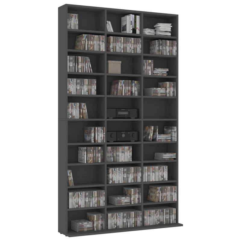 Dealsmate  CD Cabinet Grey 102x23x177,5 cm Chipboard