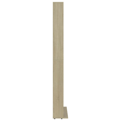 Dealsmate  CD Cabinet White and Sonoma Oak 102x23x177,5 cm Chipboard