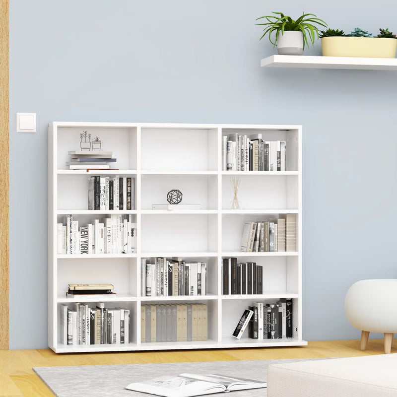 Dealsmate  CD Cabinet White 102x23x89.5 cm Engineered Wood