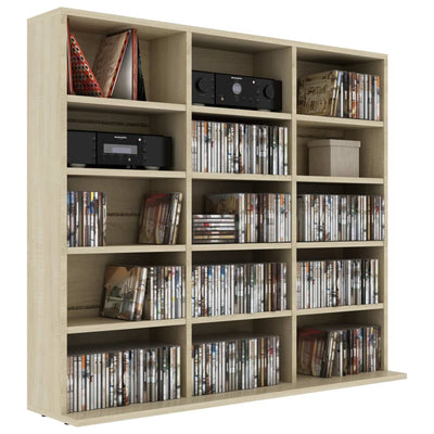 Dealsmate  CD Cabinet Sonoma Oak 102x23x89.5 cm Engineered Wood