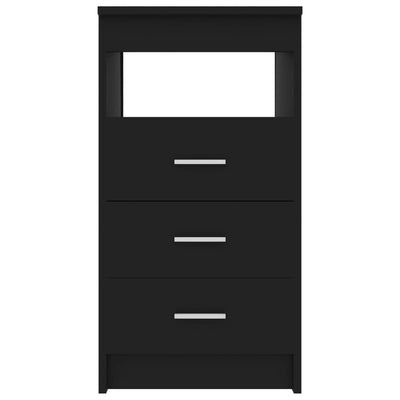 Dealsmate  Drawer Cabinet Black 40x50x76 cm Engineered Wood