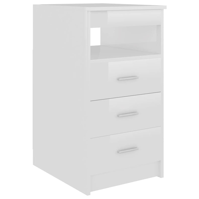 Dealsmate  Drawer Cabinet High Gloss White 40x50x76 cm Engineered Wood