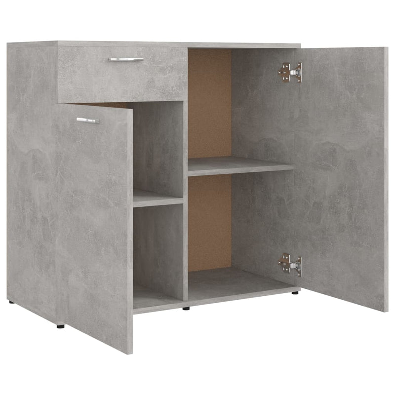 Dealsmate  Sideboard Concrete Grey 80x36x75 cm Engineered Wood