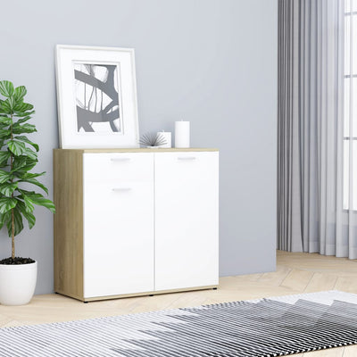 Dealsmate  Sideboard Concrete Grey 80x36x75 cm Chipboard