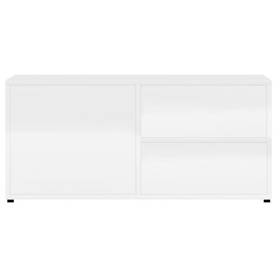 Dealsmate  TV Cabinet High Gloss White 80x34x36 cm Engineered Wood