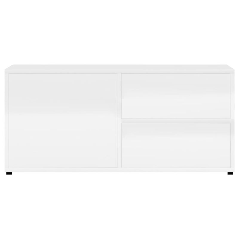 Dealsmate  TV Cabinet High Gloss White 80x34x36 cm Engineered Wood