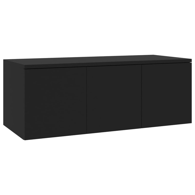 Dealsmate  TV Cabinet Black 80x34x30 cm Engineered Wood