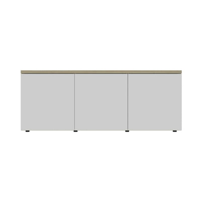 Dealsmate  TV Cabinet White and Sonoma Oak 80x34x30 cm Engineered Wood