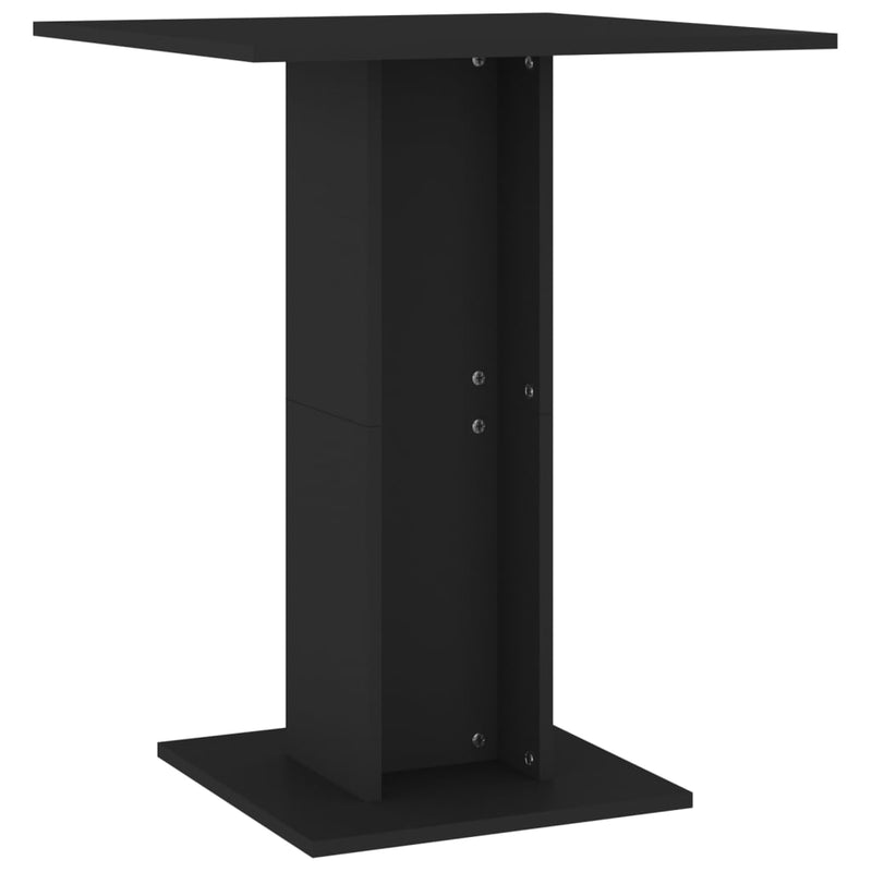 Dealsmate  Bistro Table Black 60x60x75 cm Engineered Wood