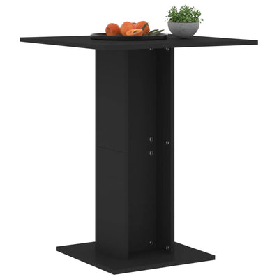 Dealsmate  Bistro Table Black 60x60x75 cm Engineered Wood