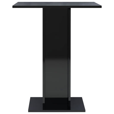 Dealsmate  Bistro Table High Gloss Black 60x60x75 cm Chipboard