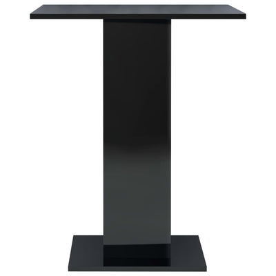 Dealsmate  Bistro Table High Gloss Black 60x60x75 cm Chipboard