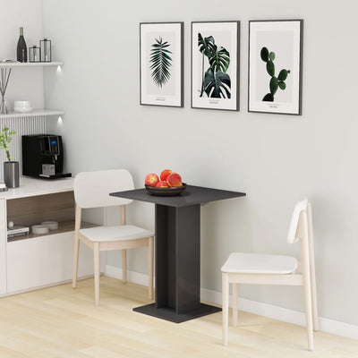 Dealsmate  Bistro Table High Gloss Grey 60x60x75 cm Chipboard