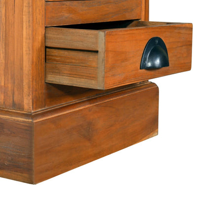 Dealsmate  5-Drawer Cabinet 35x30x60 cm Solid Teak Wood