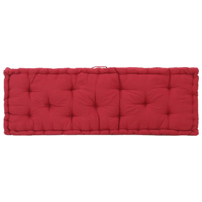 Dealsmate  Pallet Floor Cushions 2 pcs Cotton Burgundy