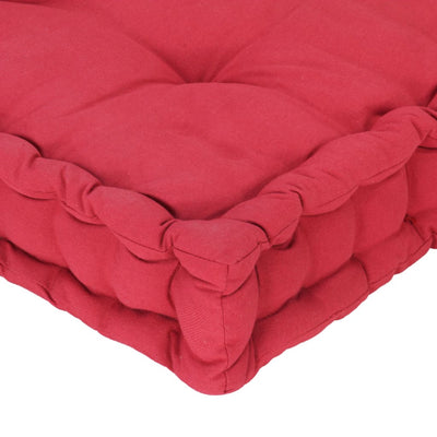 Dealsmate  Pallet Floor Cushions 2 pcs Cotton Burgundy