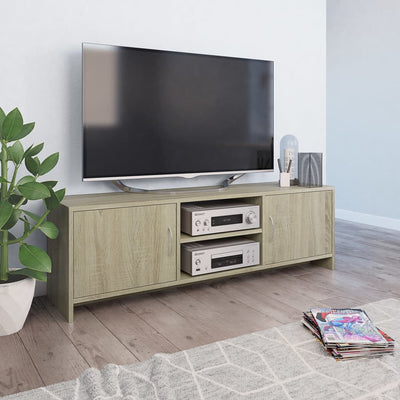 Dealsmate  TV Cabinet Sonoma Oak 120x30x37.5 cm Engineered Wood
