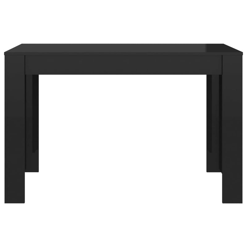 Dealsmate  Dining Table High Gloss Black 120x60x76 cm Chipboard