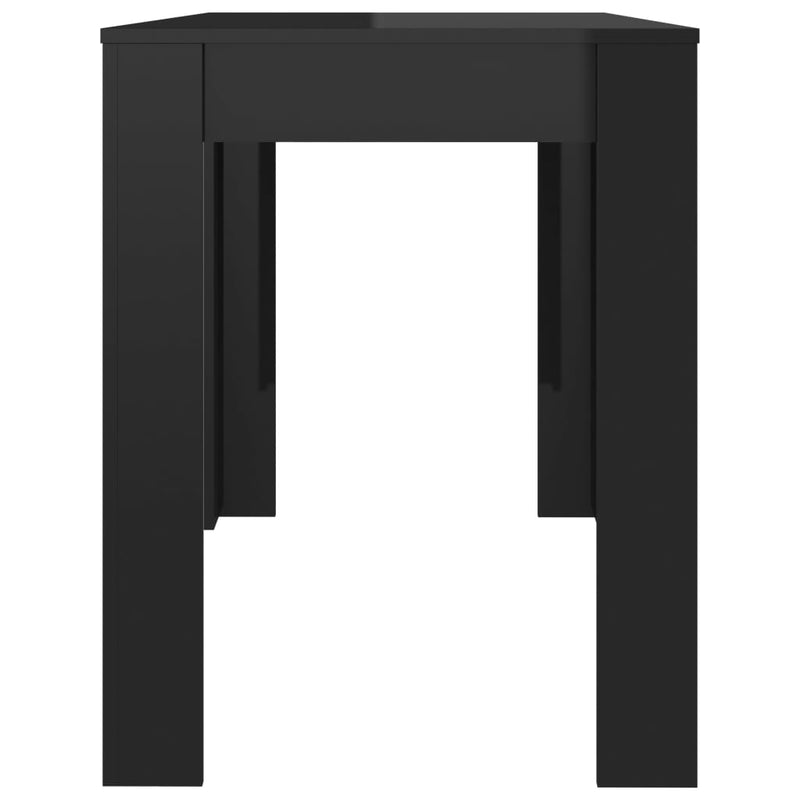 Dealsmate  Dining Table High Gloss Black 120x60x76 cm Chipboard