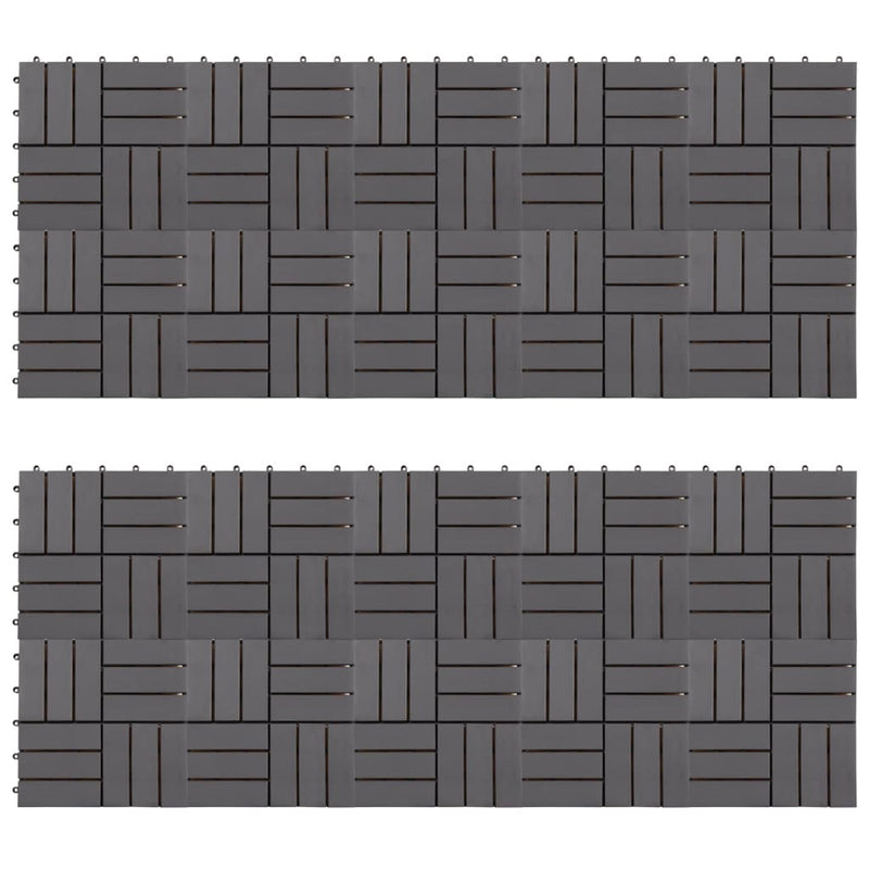 Dealsmate  Decking Tiles 20 pcs Grey Wash 30x30 cm Solid Acacia Wood