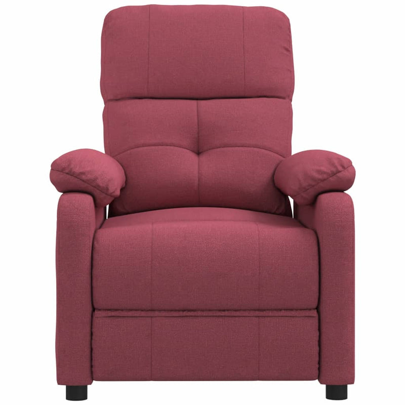Dealsmate  Massage Chair Wine Red Fabric