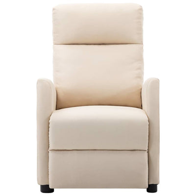 Dealsmate  Recliner Chair Cream Fabric