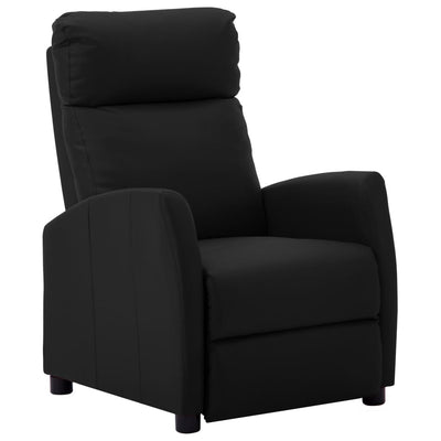 Dealsmate  Reclining Chair Black Faux Leather