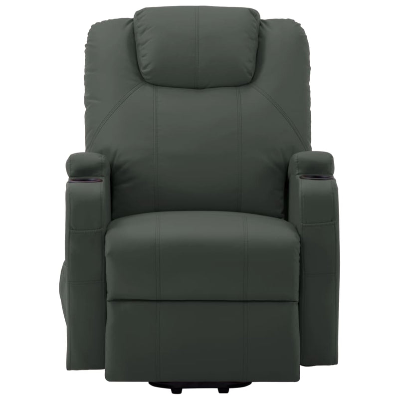 Dealsmate  Stand up Massage Chair Anthracite Faux Leather