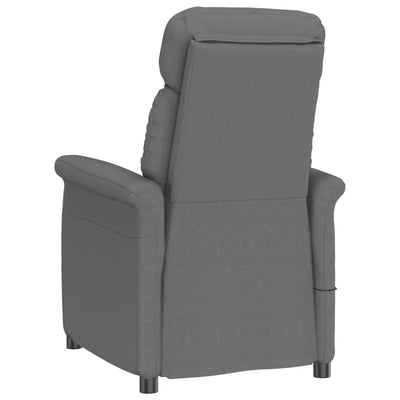 Dealsmate  Massage Chair Dark Grey Faux Suede Leather