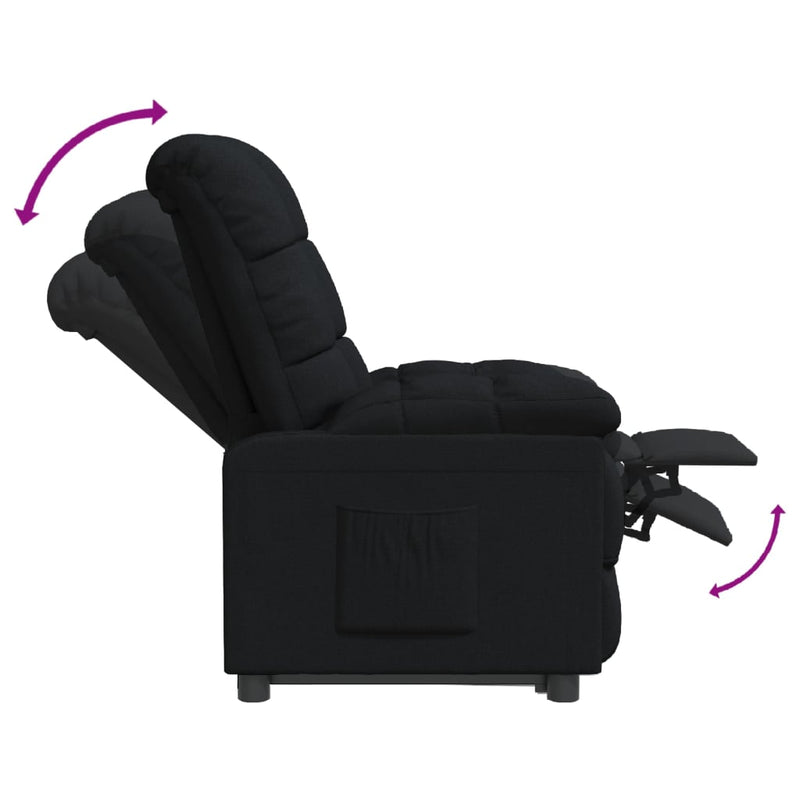 Dealsmate  Recliner Chair Black Fabric