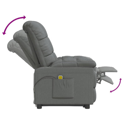 Dealsmate  Massage Chair Dark Grey Fabric