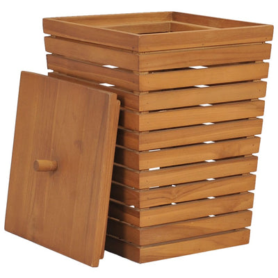Dealsmate  Laundry Basket 30x30x45 cm Solid Teak Wood