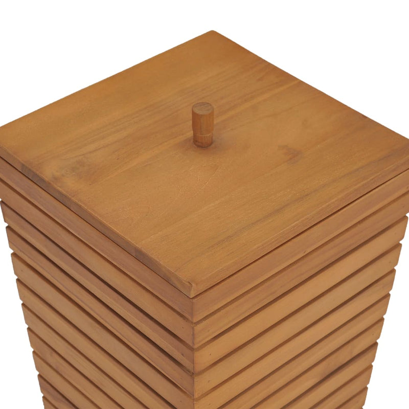 Dealsmate  Laundry Basket 30x30x45 cm Solid Teak Wood