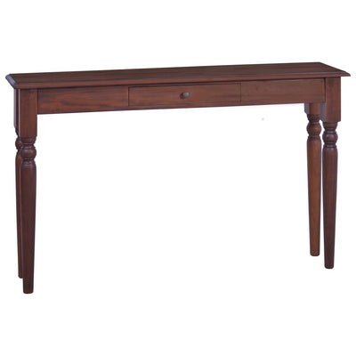 Dealsmate  Console Table Classical Brown 120 cm Solid Mahogany Wood