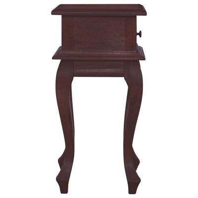 Dealsmate  Bedside Table Classical Brown 35x30x60 cm Solid Mahogany Wood