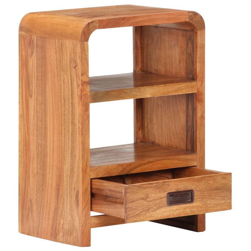 Dealsmate  Bedside Table 40x30x60 cm Solid Acacia Wood Honey Finish