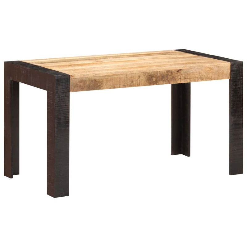Dealsmate  Dining Table 140x70x76 cm Solid Rough Mango Wood