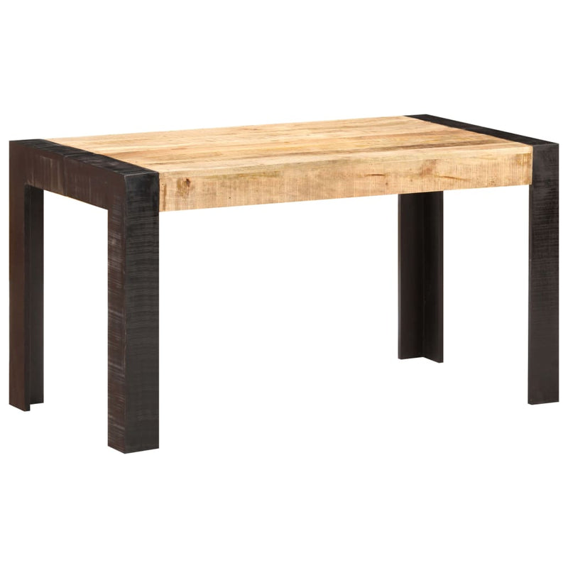 Dealsmate  Dining Table 140x70x76 cm Solid Rough Mango Wood