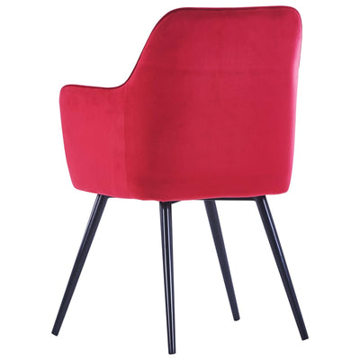 Dealsmate  Dining Chairs 6 pcs Dark Red Velvet