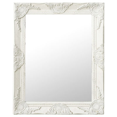 Dealsmate  Wall Mirror Baroque Style 50x60 cm White