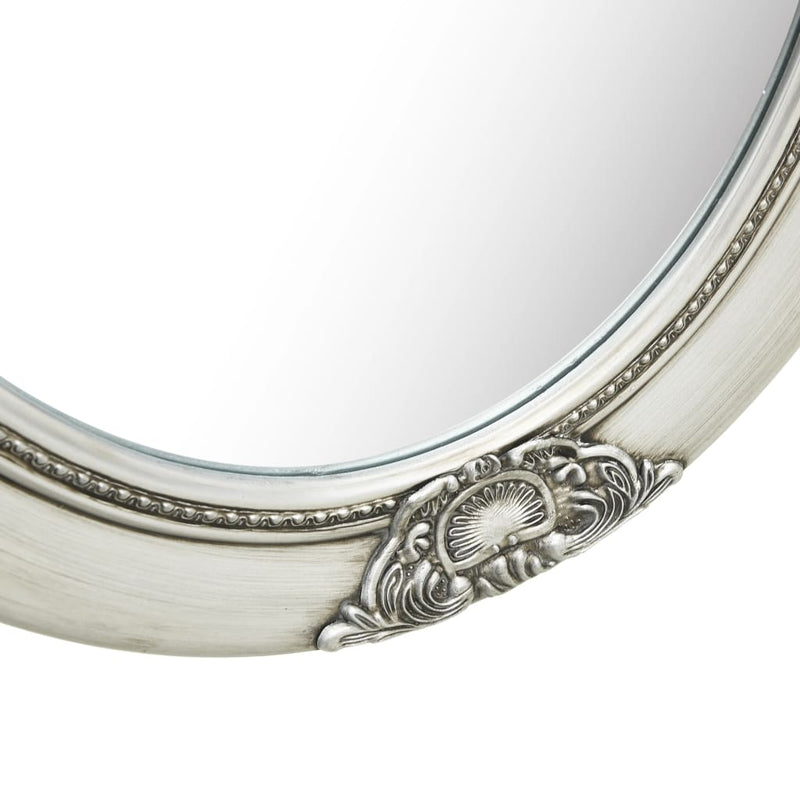 Dealsmate  Wall Mirror Baroque Style 50x70 cm Silver