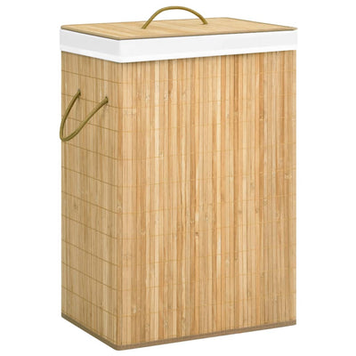 Dealsmate  Bamboo Laundry Basket with 2 Sections 72 L