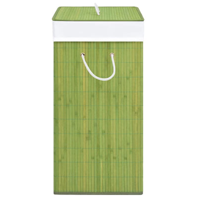 Dealsmate  Bamboo Laundry Basket with Single Section Green 83 L