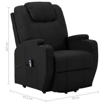 Dealsmate  Stand-up Recliner Black Faux Leather (AU only)