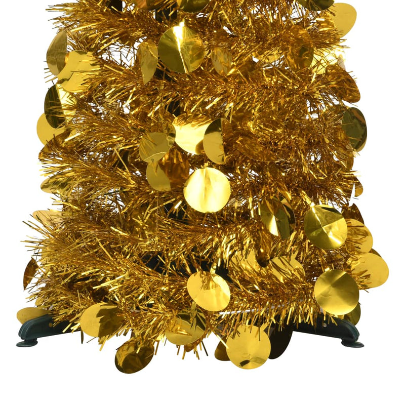 Dealsmate  Pop-up Artificial Christmas Tree Gold 120 cm PET