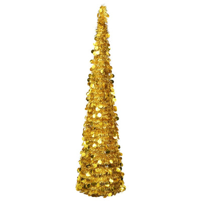 Dealsmate  Pop-up Artificial Christmas Tree Gold 180 cm PET